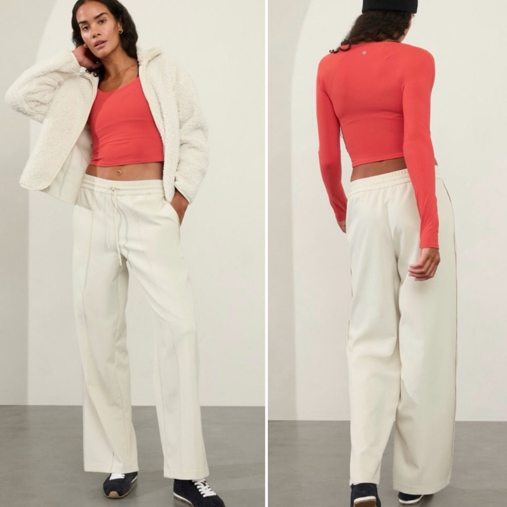 Bogo! New Athleta Endeavor Relaxed Wide Leg Athletic Pant Bone Medium